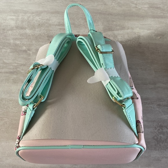 NWT Hello Kitty Pusheen Loungefly Mint Green Pastel Pink FYE Exclusive Backpack - Picture 6 of 7